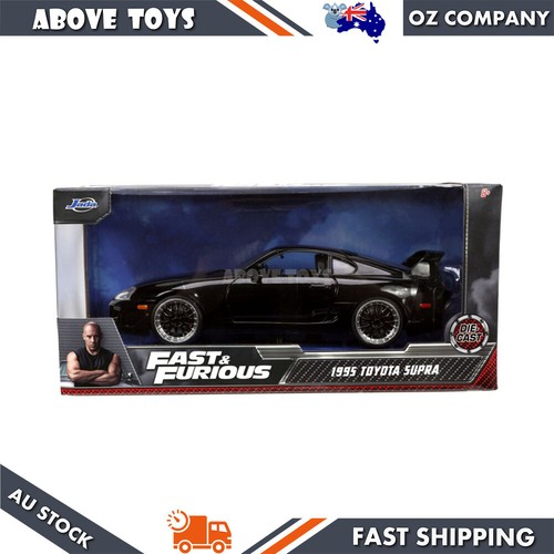 Jada 1:24 Scale Fast & Furious 5 1995 Toyota Supra Diecast Black Car Model - Picture 2 of 5