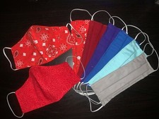 Face Masks. Homemade.100 Cotton.USA Made. Washable. Reusable One Size Fits Most