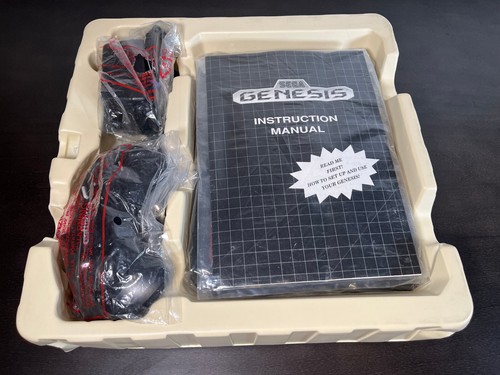 Sega Genesis Black Video Game Console System Mint Cond - Picture 3 of 15