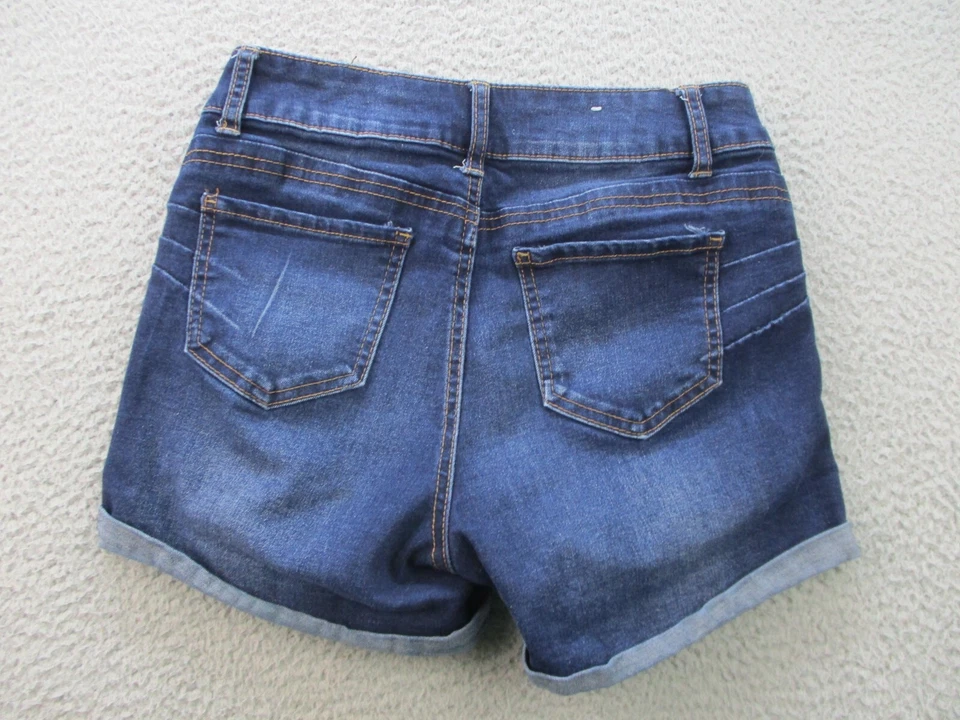Blue Jeans Denim Shorts Womens JR 3 Stretch Shorite Stretch Cuffed Summer Blue - Image 2 of 4
