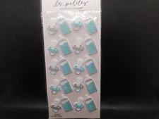 The paper studio La petites Dimensional stickers Baby boy glitter foam 20pc