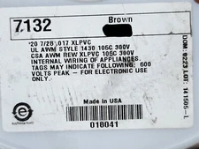 Alpha Wire 7132 #20awg Tinned Copper UL-1430 XL-PVC Hook Up Wire Brown /25ft