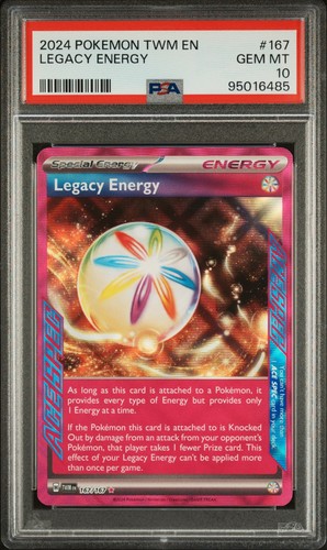 2024 POKEMON TWILIGHT MASQUERADE TWM EN #167 LEGACY ENERGY - PSA 10 POP 48