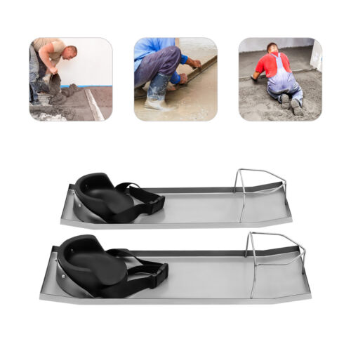 Coppia Ginocchiere Scorrevoli 28" x 8" in Calcestruzzo 2pz Scorrevoli Inox con Pastiglie - Foto 2 di 14