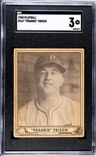1940 Playball #167 Frankie Frisch HOF Pittsburgh Pirates SGC 3 VG