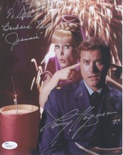 BARBARA EDEN+LARRY HAGMAN HAND SIGNED 8x10 JEANNIE PHOTO      TO STEVE      JSA