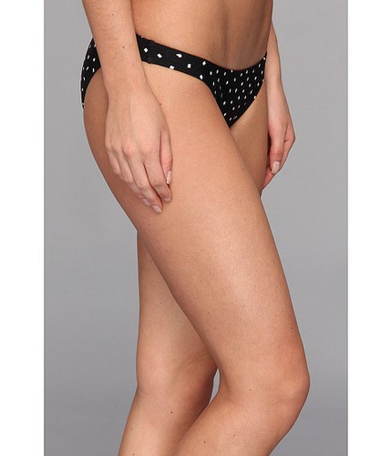VOLCOM REALITY BITES FULL BIKINI SWIM BOTTOMS BLACK WHITE DOTS X SMALL NEW! $30 - Picture 4 of 4