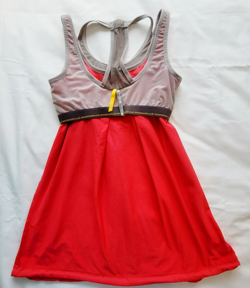 Lole Orange Red Racerback Athletic Tank Support Bra Size M - Изображение 3 из 4