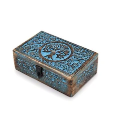 Wooden Jewelry Box, Tarot Box Celestial Home Decor Decorative Storage Bin