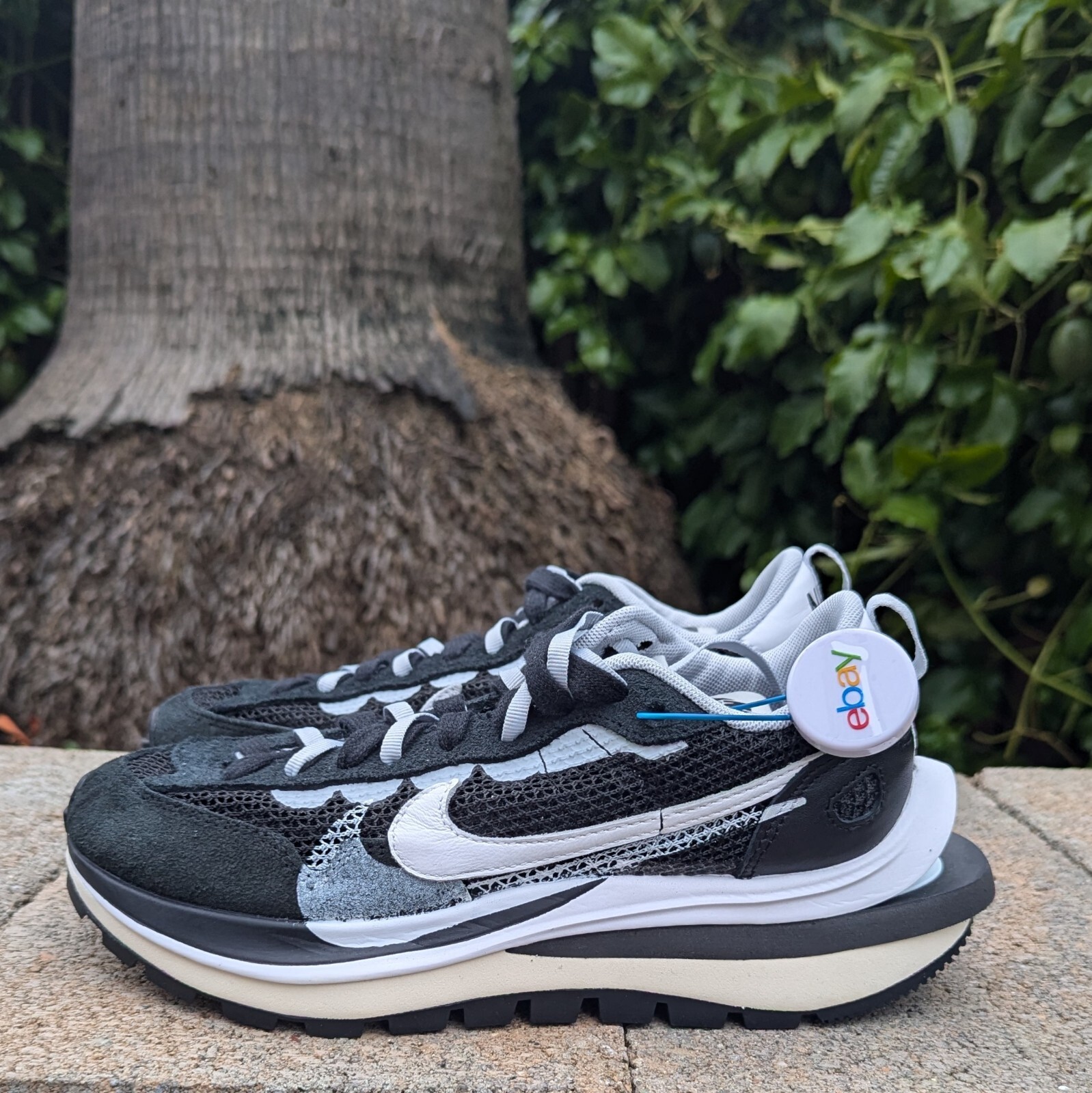 SACAI X NIKE Nike sacai x VaporWaffle Nero Bianco Uomo Taglia 6 Donna Taglia 7.5 CV1363 001