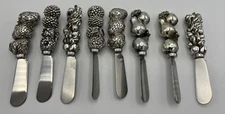 Boston Warehouse Dellarobbia Spreaders Lot of 8 Stainless Steel Knives Fruit