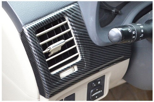For Toyota Corolla 2007-2013 Carbon Fiber Console Side Outlet Vent Covers Trim - Foto 7 di 7
