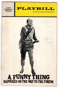 A FUNNY THING HAPPENED ON THE WAY TO THE FORUM 1972 Playbill: Phil Silvers