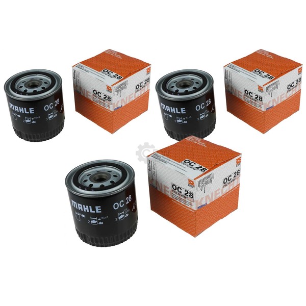 3X Mahle / Knecht ÖLfilter OC 28 Oil Filter-image