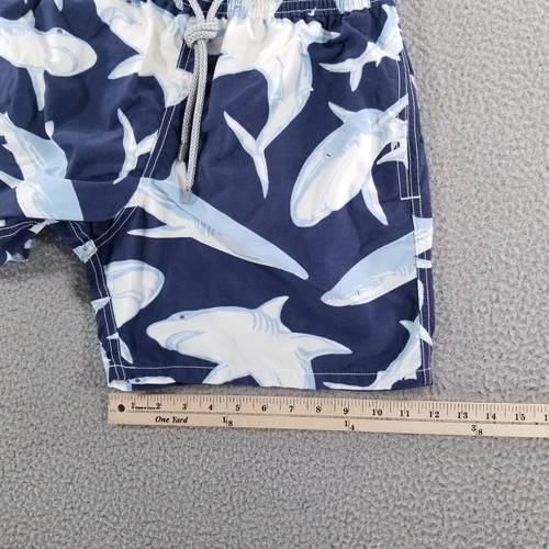 Vilebrequin Swim Trunks Large Blue Shark Print Moorea Shorts Lined Poolside - Picture 11 of 17