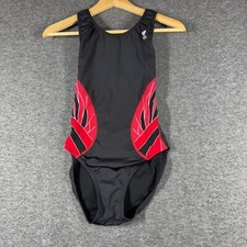 Vintage 90s TYR One Piece Swimsuit Womens 34 Black Red Racerback