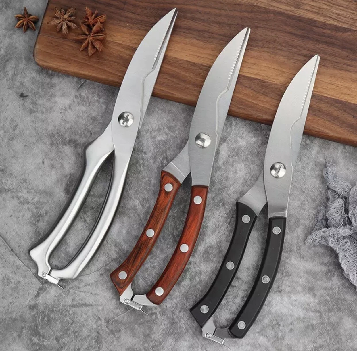 Heavy Duty Stainless Steel Kitchen Shears Sharp Chicken Poultry Bone Scissors
Opens in a new window