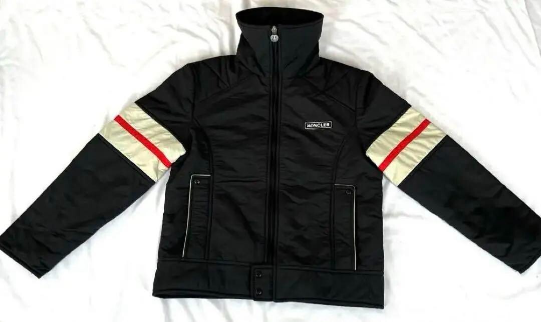 Moncler ASICS Skiwear Size Lady's L Black & White Jacket & Pants Set Rare JPN image 2