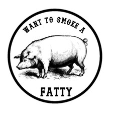 Bbq - Smoke A Fatty Pig 4 Vinyl Decalsticker Car Window Cooler Laptop Smoker