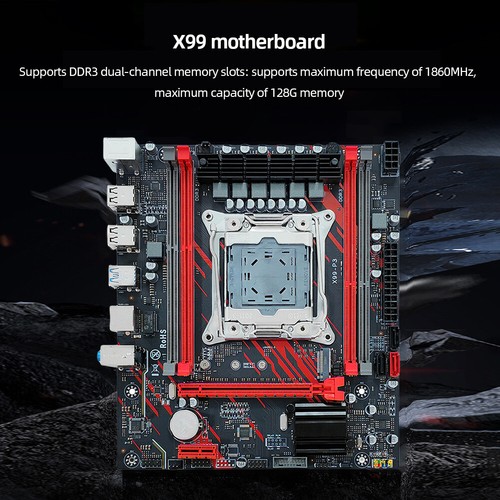 DDR3 ECC Desktop Server Motherboard E5 2666 V3 LAG2011-V3 PC Mainboard NVME/SATA - Picture 1 of 10