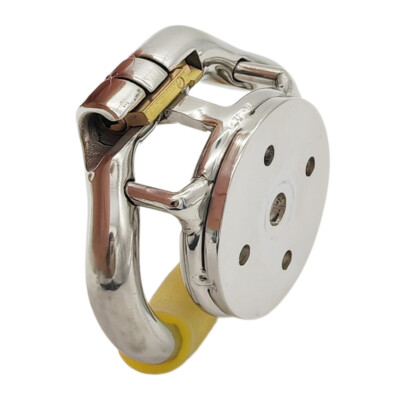 Male Chastity Device Rings Lock Belt Flat Reverse Stainless Steel Chastity Cage