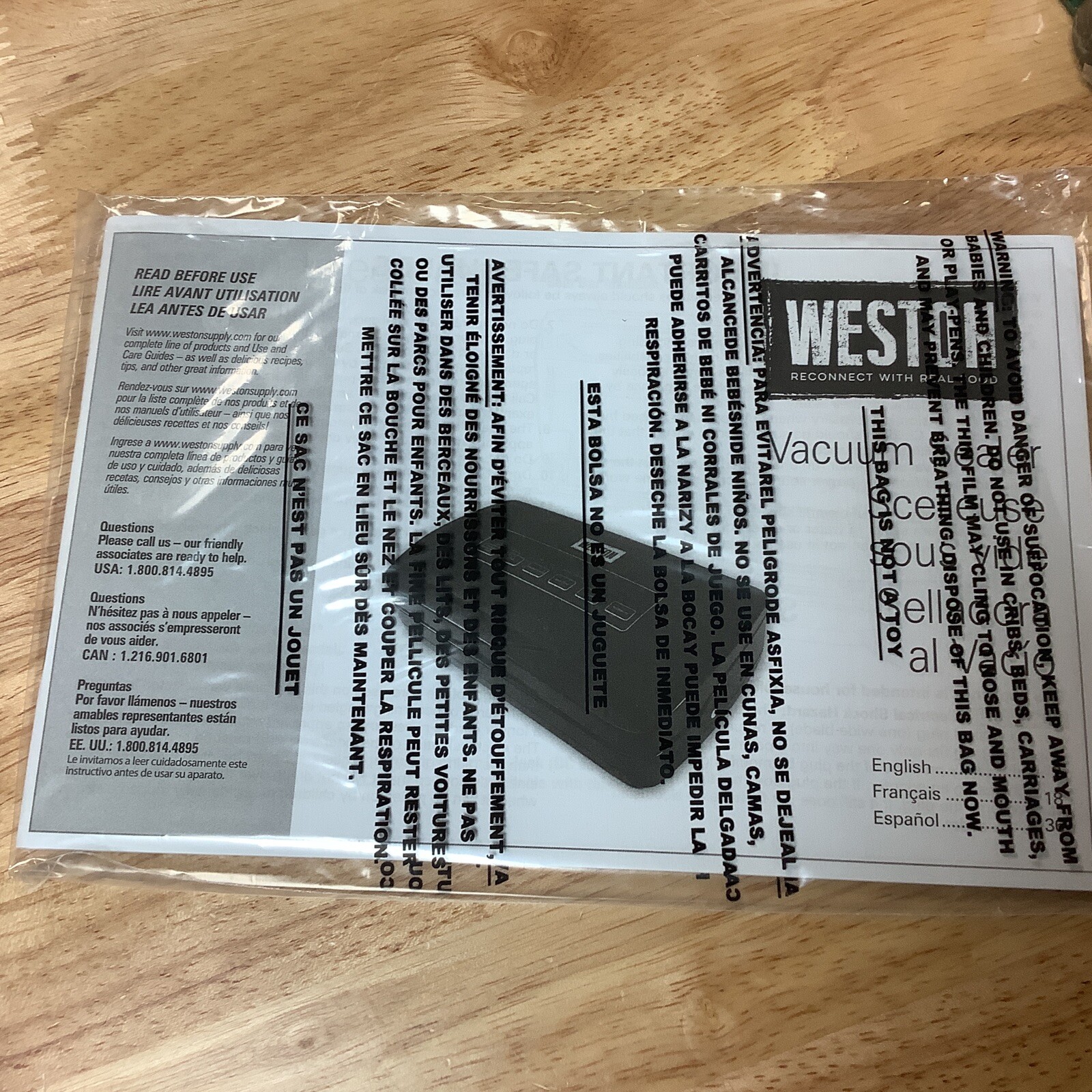 Weston Vacuum Sealer with Roll Cutter,Includes 20 FT ROLL & 10 Bags