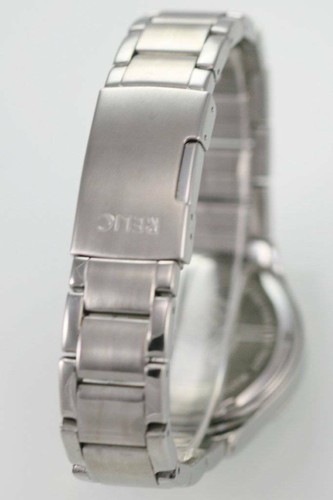 Relic Uhr Herren Edelstahl Silber Stahl Datum 50m Wasserfest Batterie Grau Quarz - Bild 3 von 3