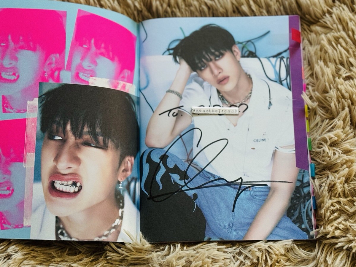 Stray Kids “Rock Star” Fan Sign Album Signed Autograph by Stray Kids “Rock Star” Fan Sign Album Signed Autograph by