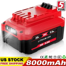 8.0Ah For Craftsman V20 Lithium Ion Battery 8.0 Amp Hour CMCB204 CMCB202 CMCB206