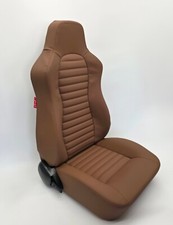 Cipher Auto Brown Leatherette Reclinable Jeep4x4 Off-road Suspension Seats Pair