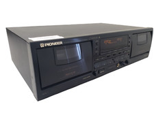 PIONEER STEREO DOUBLE CASSETTE DECK CT-W502R tested working great