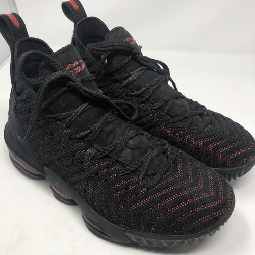 Nike LeBron James 16 XVI Fresh Bred Black Red Flyknit OG 2018 AO2588-002 Sz 8.5