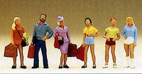 Figuren Preiser H0 (10123): 6 Reisende Teenager