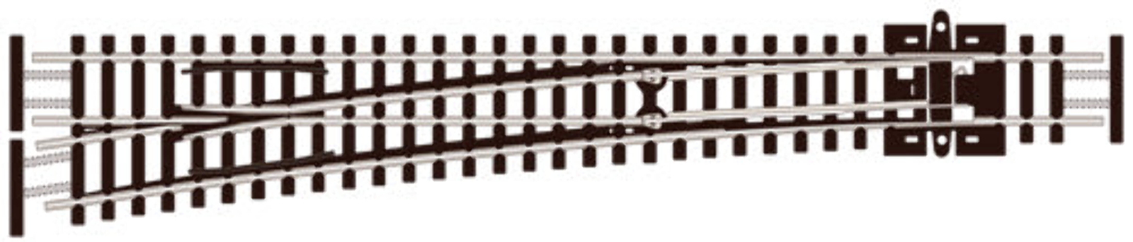 Peco SLE389F N Gauge Large Radius L/H Electrofrog Code 55 Finescale Point