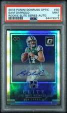 2018 Panini Donruss Optic Sam Darnold Rookie Elite Series Auto /5 PSA 9 *POP 2