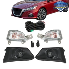 For 2019-2021 Nissan Altima Fog Lights&Turn Signal Lights 4pcs LED w/Cover Bezel