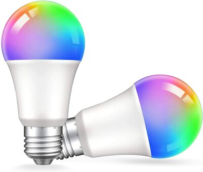 2 Pack Smart light Bulbs, E26 Color Changing 9W,Compatible with Alexa Echo