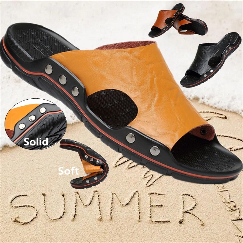 PANTOFOLA D’ORO Sandali nuovi estivi da uomo in pelle antiscivolo spiaggia outdoor casual passeggio