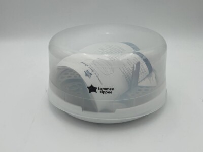 Tommee Tippee Microwave Steam Sterilizer Straight Front   Baby Bottle Cleaner