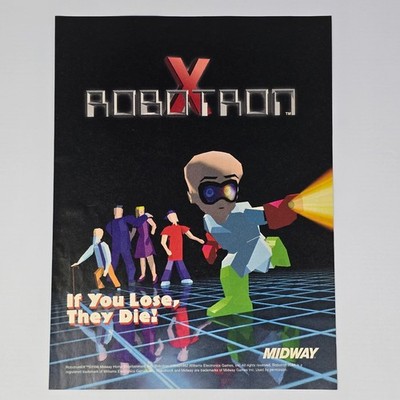 Robotron X PlayStation 1 PS1 PC You Lose The Die Print Ad/Poster