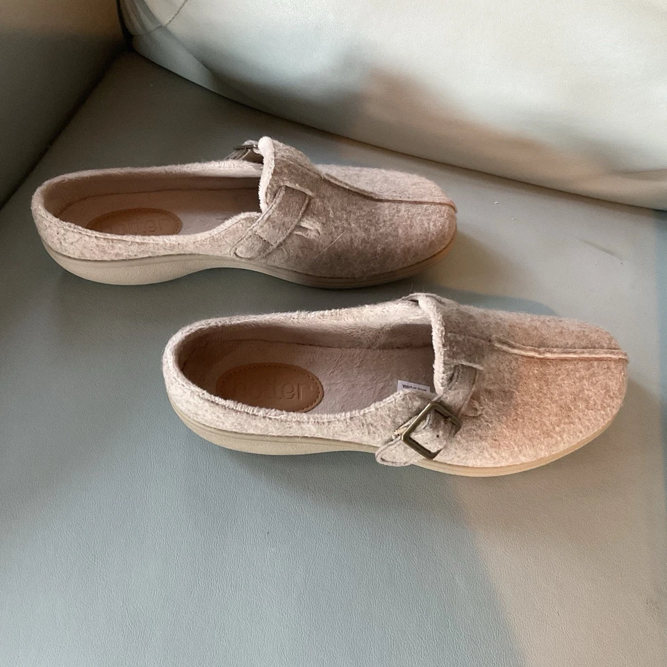Hotter Affection Slippers Women’s 8 EU 39 Tan Wool Upper Super Soft Inside - Image 4 of 4