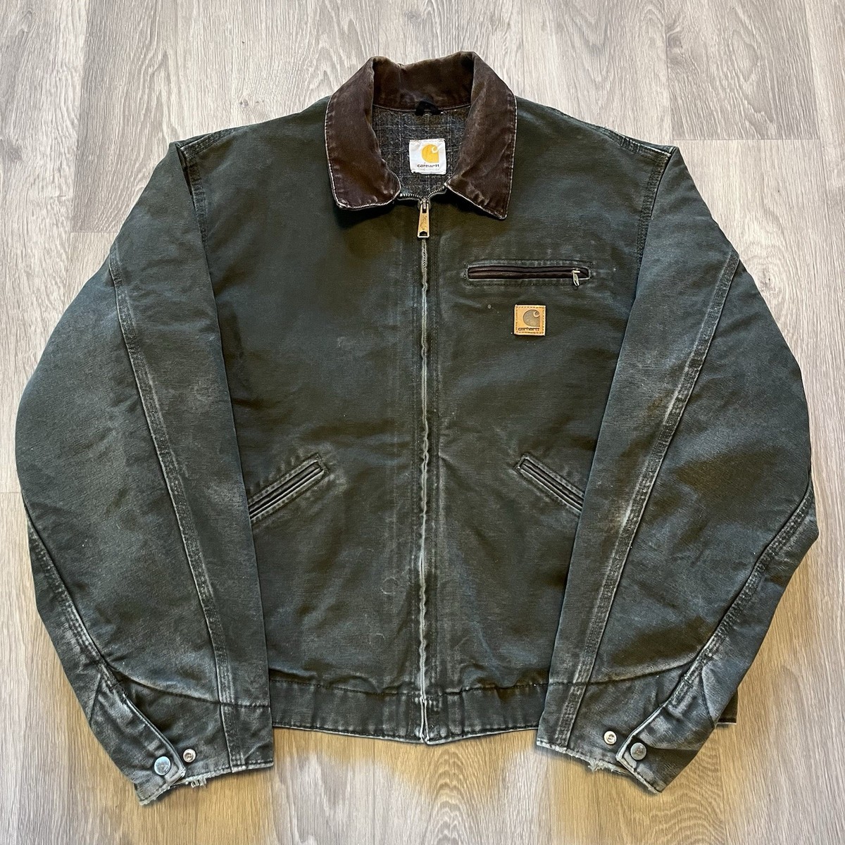 Vintage Carhartt Detroit Moss Green Jacket Size XL | eBay