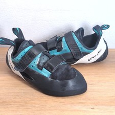 Evolv Geshido Men's 10.5 Women's 11.5 EU 45 Rock Climbing Shoes Blue Strap