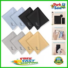 8-Piece Microfiber Cleaning Cloth Set - 6"x7" for Eyeglasses  Electronics
