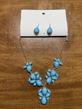 turquoise necklace and earrings set