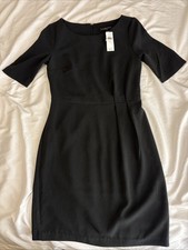 Banana Republic Women’s Black Sheath Dress Workwear Stretch Black Gray - Size 0