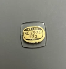 B & B Watchmaker Square Curved Watch Crystal Part #MC1335 #133 U.S.A. NOS