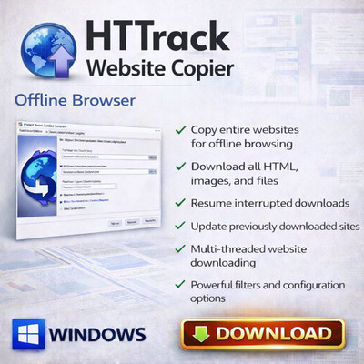 HTTrack Website Copier | Copy & Mirror Websites Offline LATEST VERSION