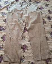 Dockers D3 Pants Men's 38Wx30L Classic Fit Tan Beige Flat Front Great Pre Own!👖