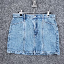 Abercrombie Fitch Skirt Womens 4 27 Blue High Rise Mini Denim Medium Wash Jean